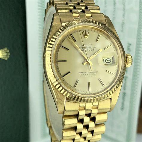 rolex datejust gold band